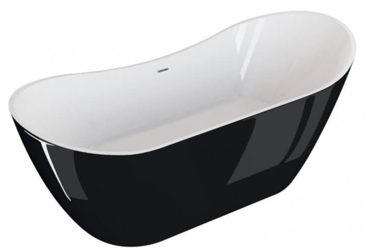 Polimat Abi vrijstaand bad 180x80 cm ovaal tweekleurig 00040