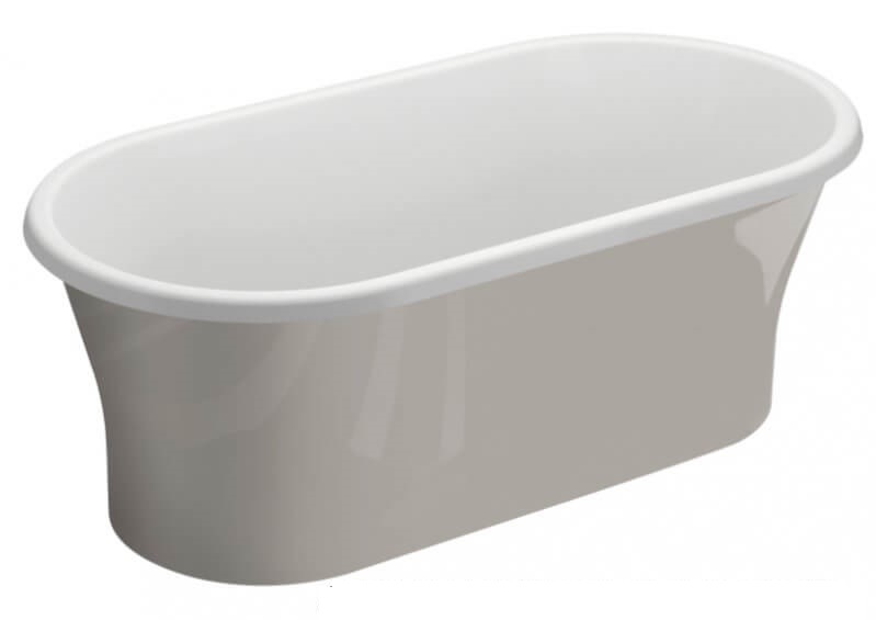 Polimat Amona New vrijstaand bad 150x75 cm ovaal tweekleurig 00412
