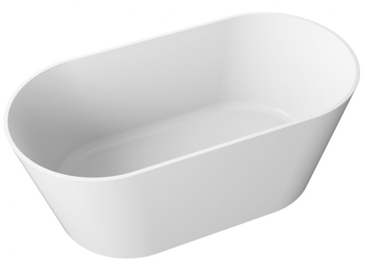 Polimat Ida vrijstaand bad 150x75 cm ovaal wit 00301