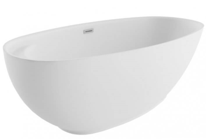 Polimat Kivi vrijstaand bad 165x75 cm ovaal wit 00471