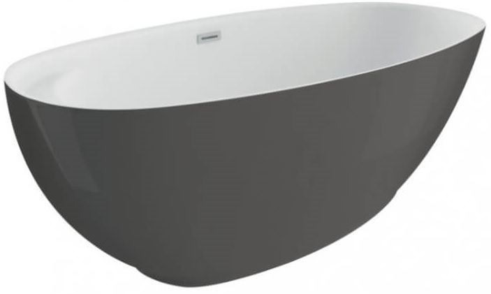 Polimat Kivi vrijstaand bad 165x75 cm ovaal tweekleurig 00476