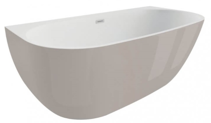 Polimat Risa aan de muur gemonteerd bad 170x80 cm ovaal tweekleurig 00445