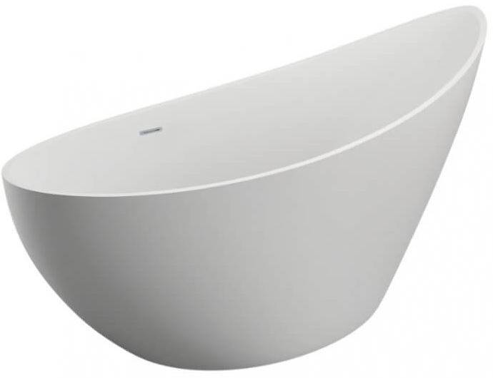 Polimat Zoe vrijstaand bad 180x80 cm ovaal wit 00256