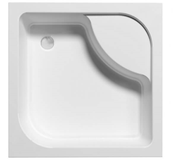 Polimat Tenor vierkante douchebak 80x80 cm wit 00326