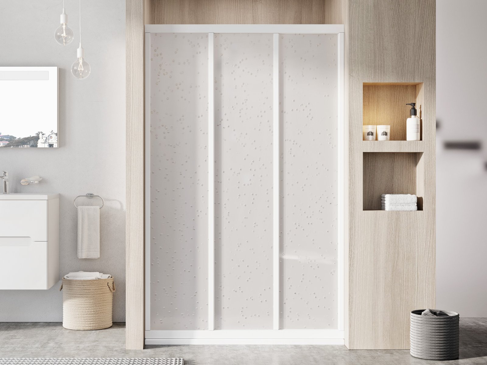Ravak Supernova douchedeur 120 cm schuifbaar wit glans/polystyreen kunststof 00VG01R211