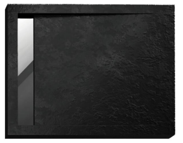 Polimat West New rechthoekige douchebak 110x90 cm zwart 00354