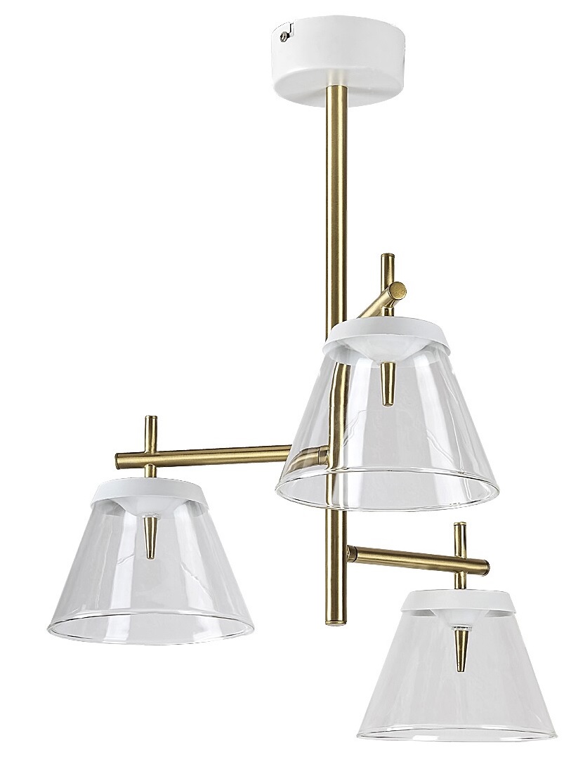 Rabalux Aviana plafondlamp 3x6 W wit-messing-doorzichtig 5031