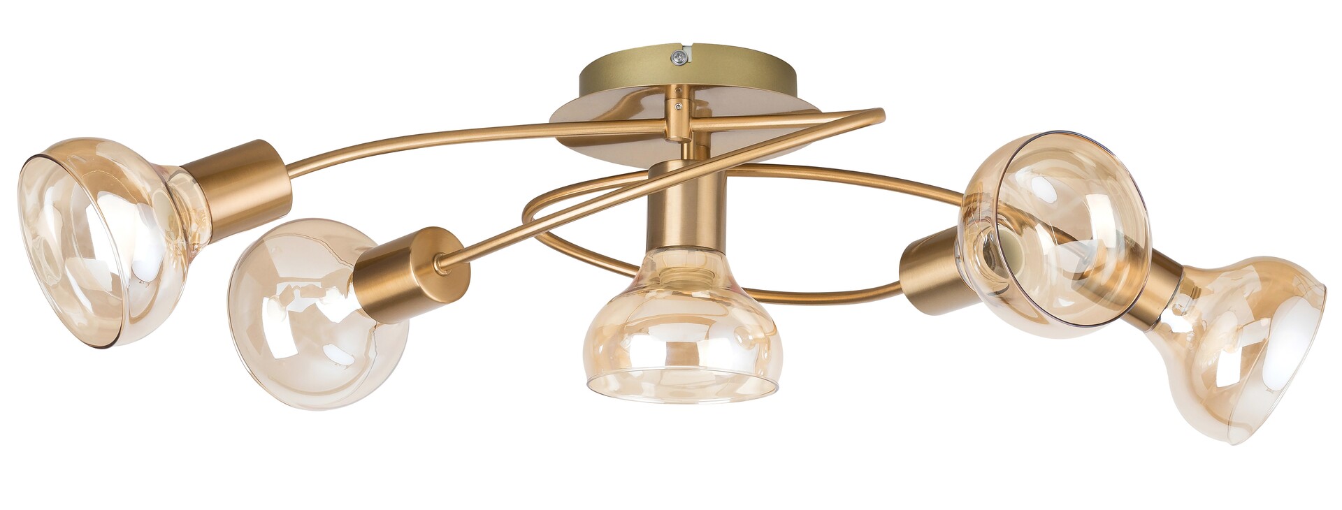 Rabalux Holly plafondlamp 5x40 W messing-amber 5552