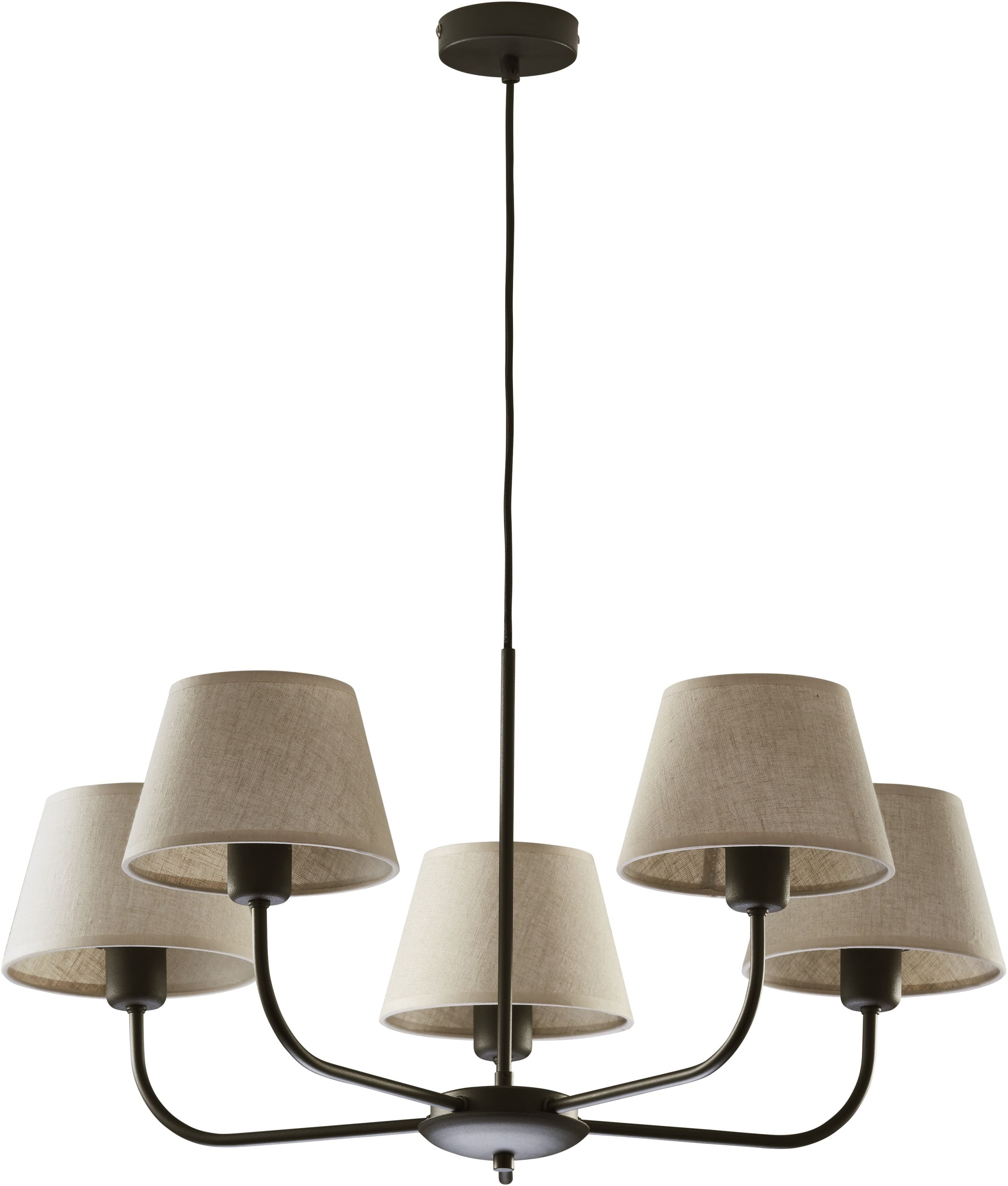 TK Lighting Chicago hanglamp 5x60 W zwart 3989