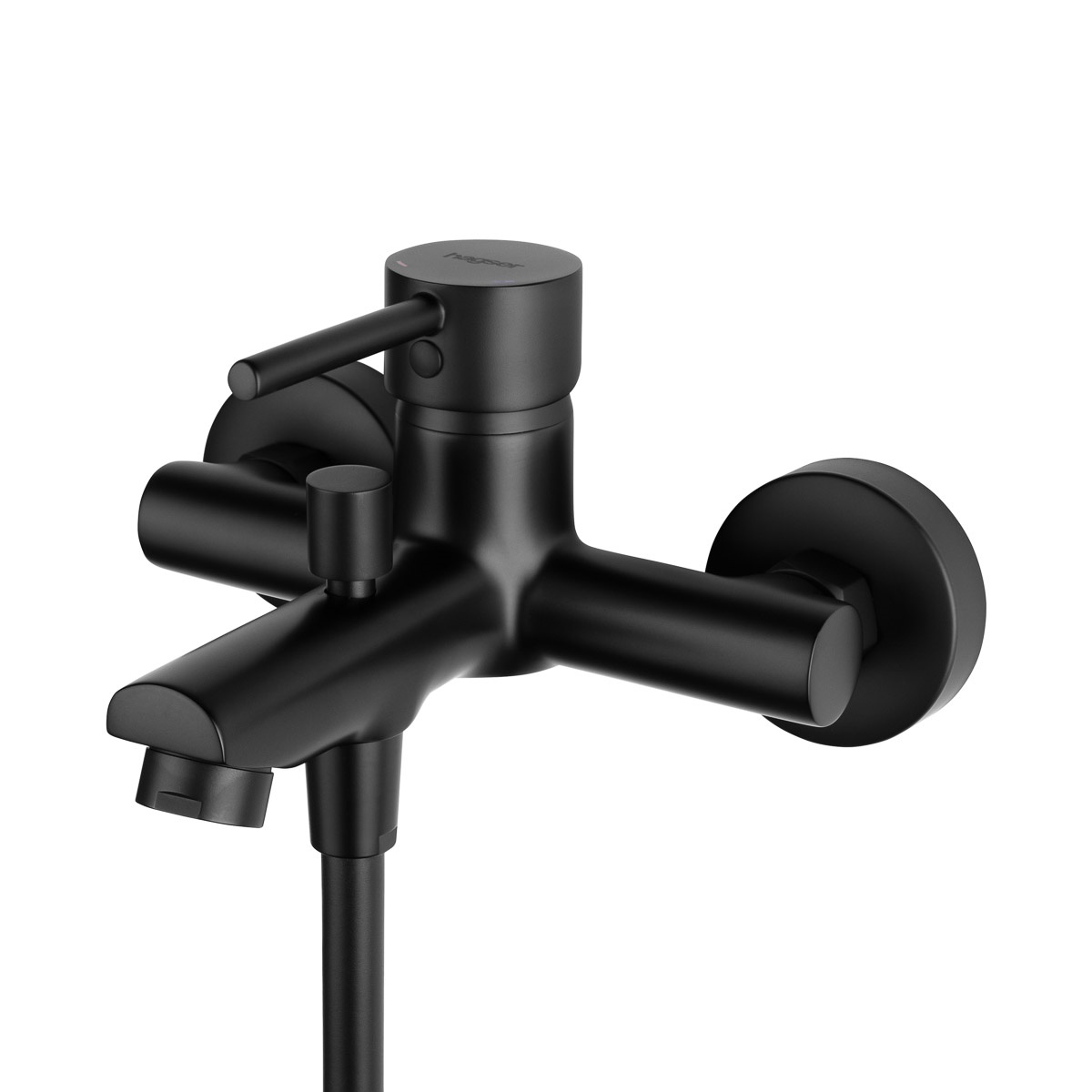 Hagser Lisa bad- en douchekraan wand zwart HGR70000034