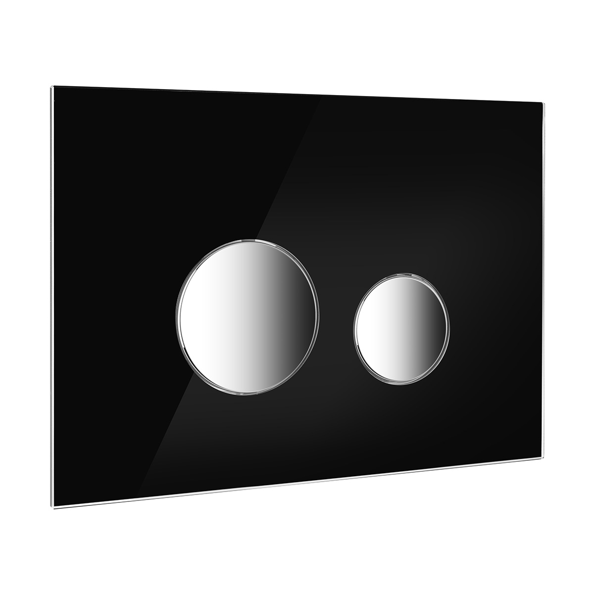 Oltens Lule spoelknop voor het toilet zwart/chroom 57201310