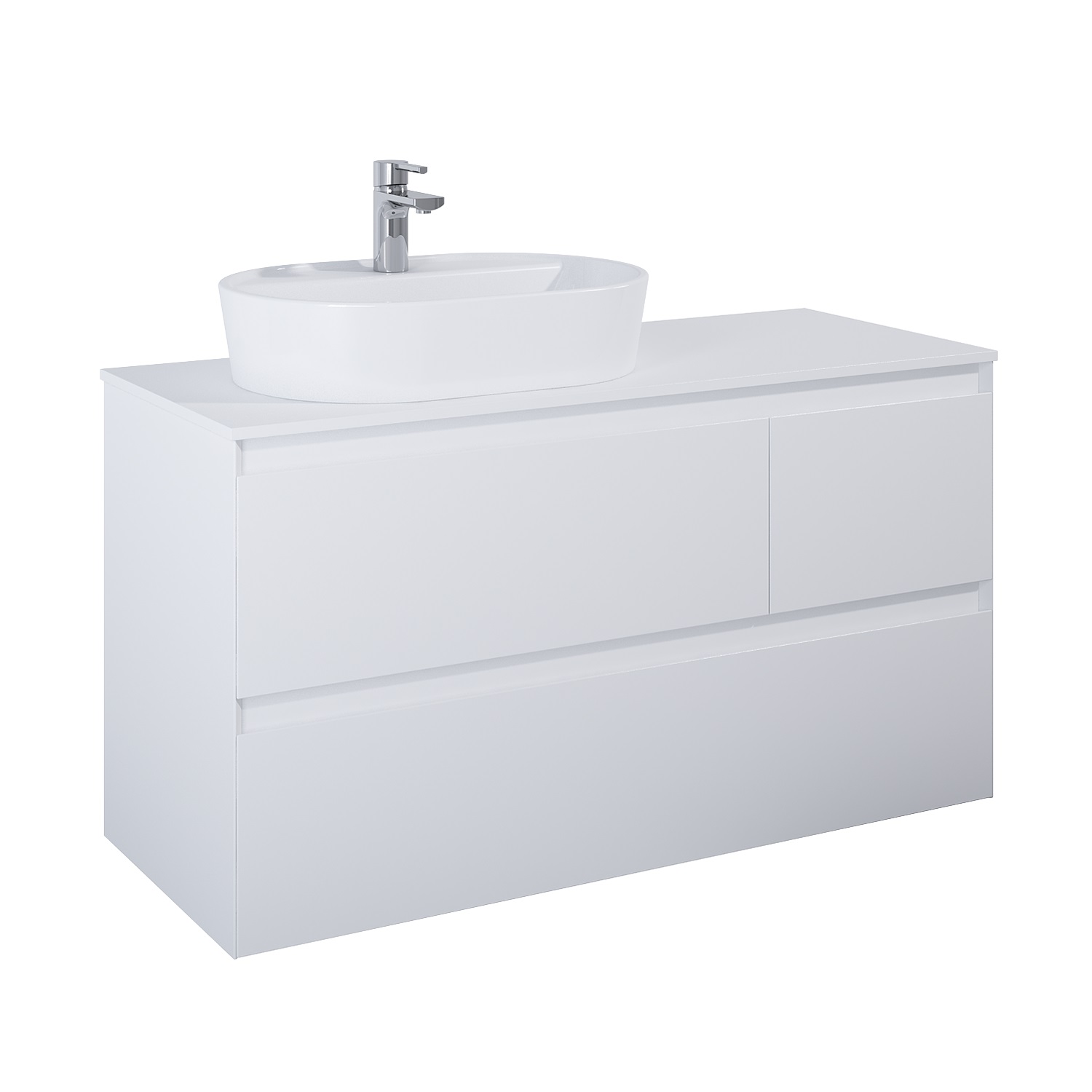 Elita Split kast 120x45.8x63.5 cm hangend onder de wastafel wit RE012006155290