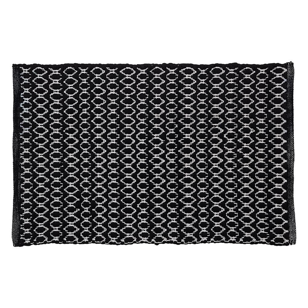Sealskin Boho badkamermatje 60x90 cm rechthoekig zwart 800101