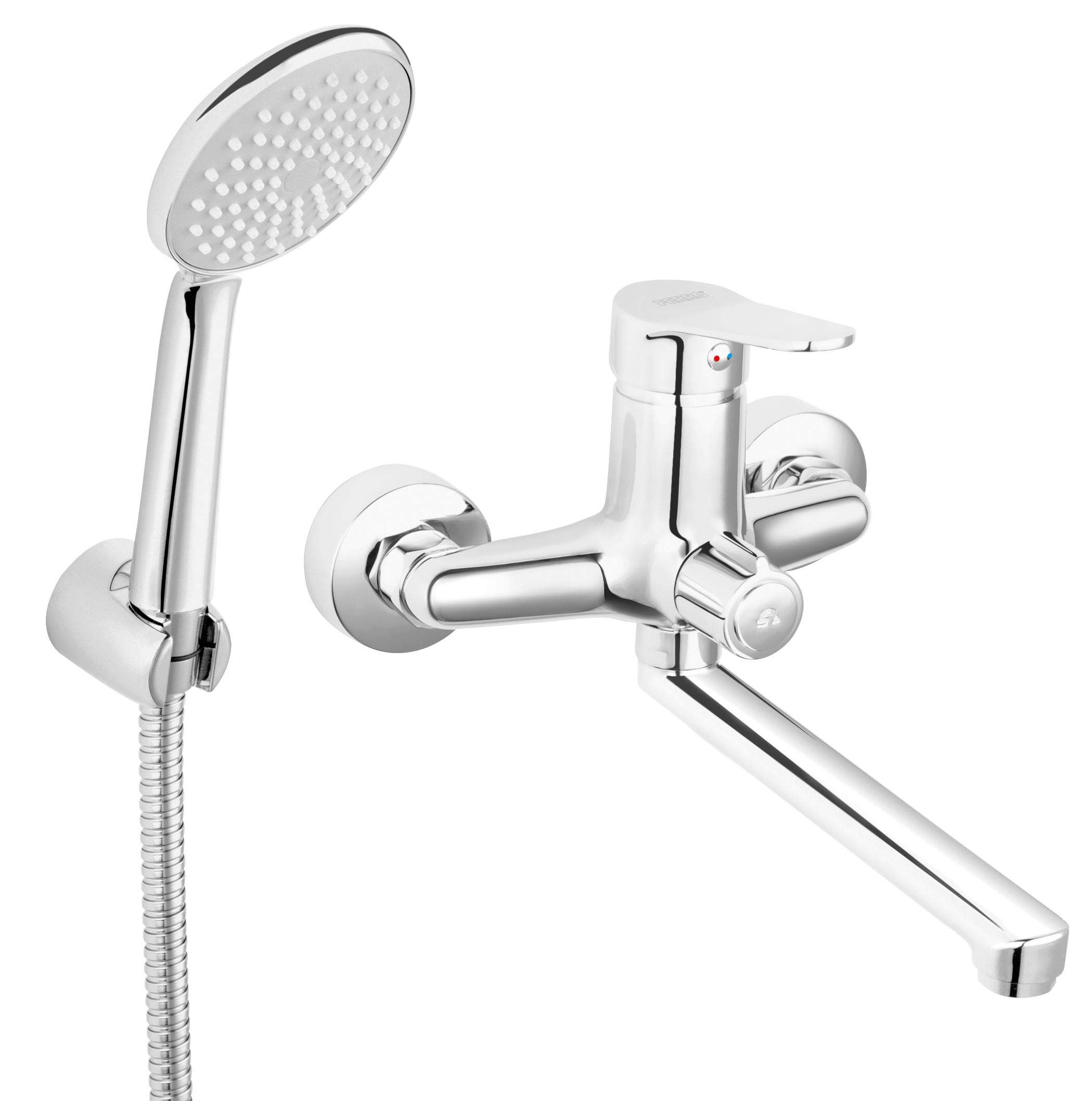 Ferro Isso bad- en douchekraan wand chroom BIS33A