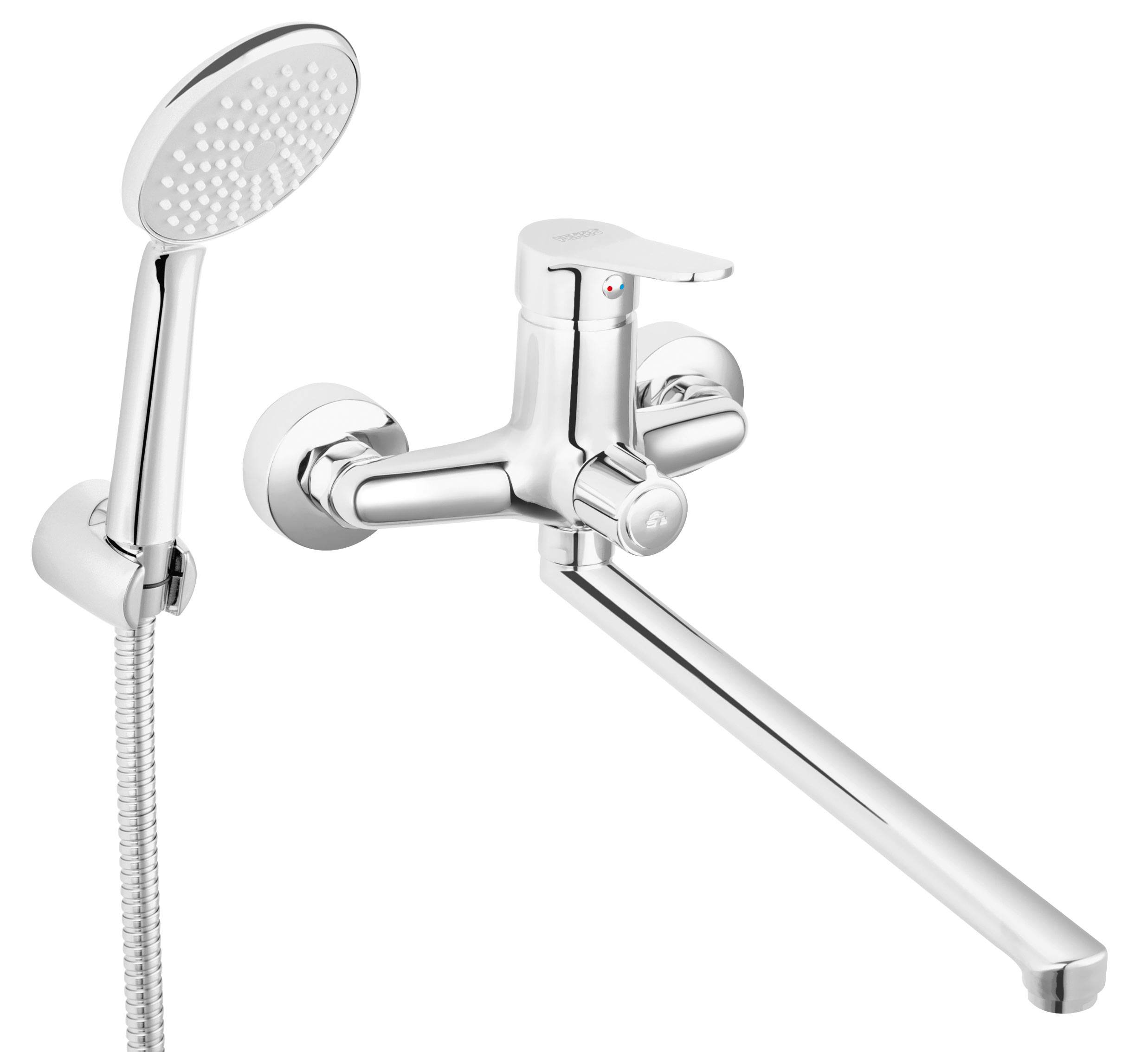 Ferro Isso bad- en douchekraan wand chroom BIS55A