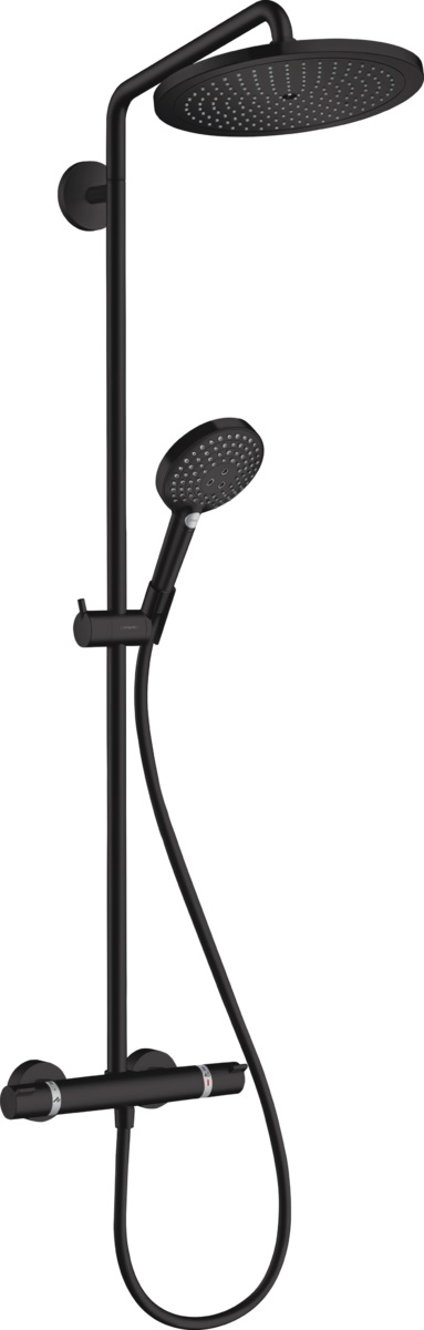 Hansgrohe Croma Select S doucheset wand met thermostaat met regendouche zwart 26891670