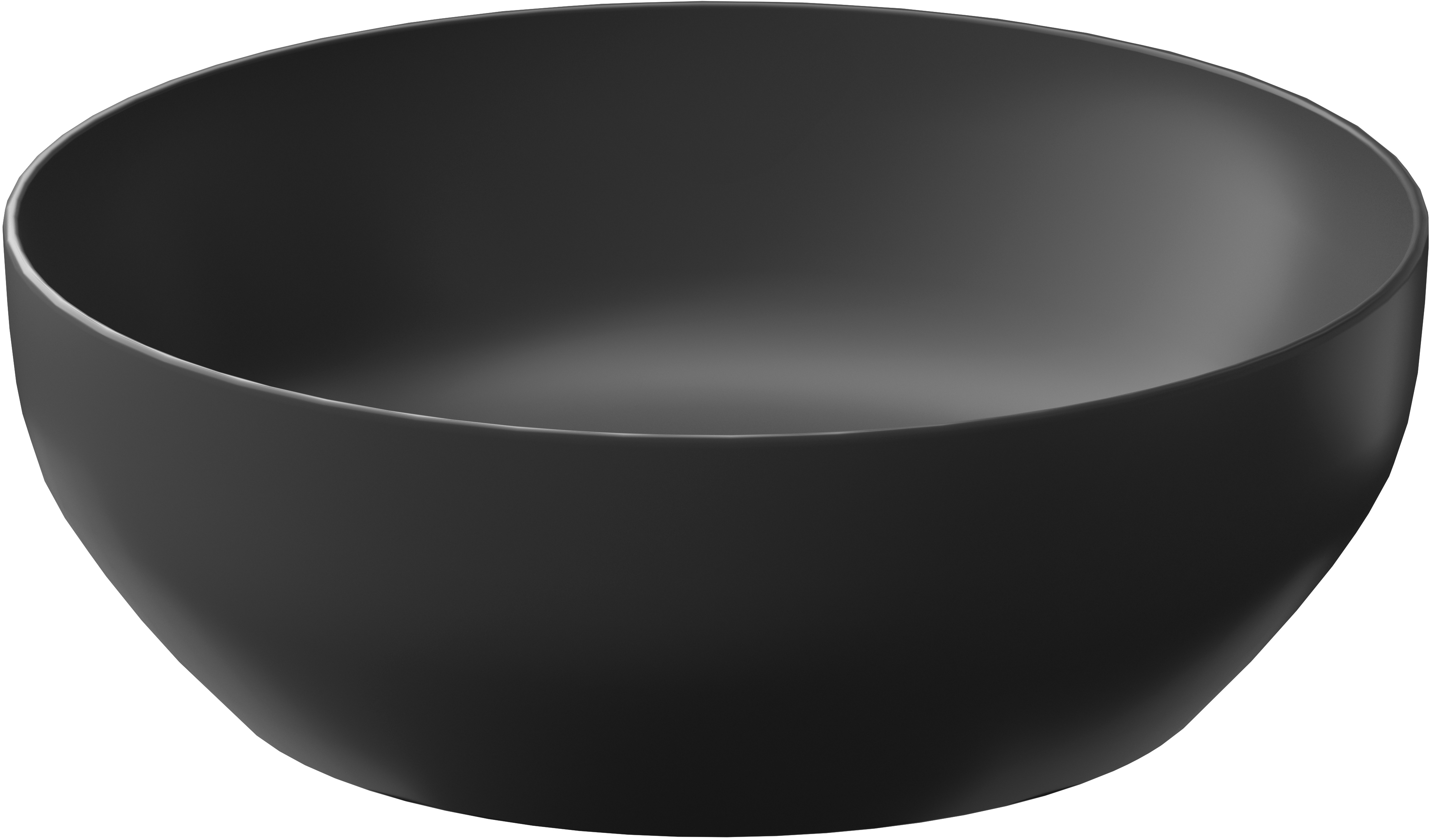 Cersanit Larga wastafel 40x40 cm rond opbouw antraciet mat K677-019