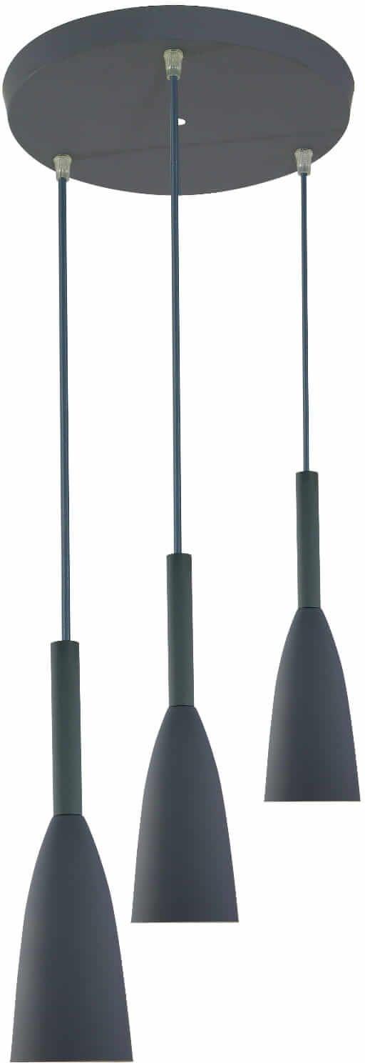 Light Prestige Solin hanglamp 3x60 W grijs/askleur LP-181/3PGR