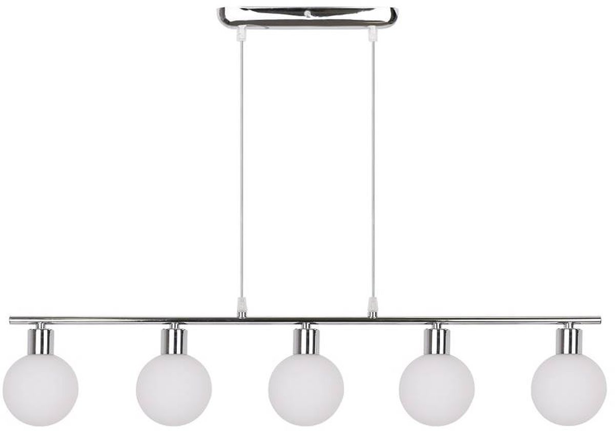 Candellux Oden hanglamp 5x40 W wit-chroom 35-03270