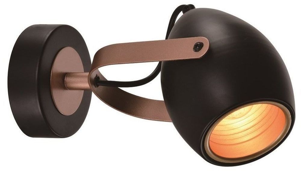 Candellux Anica wandlamp 1x40 W zwart-koper 91-81391