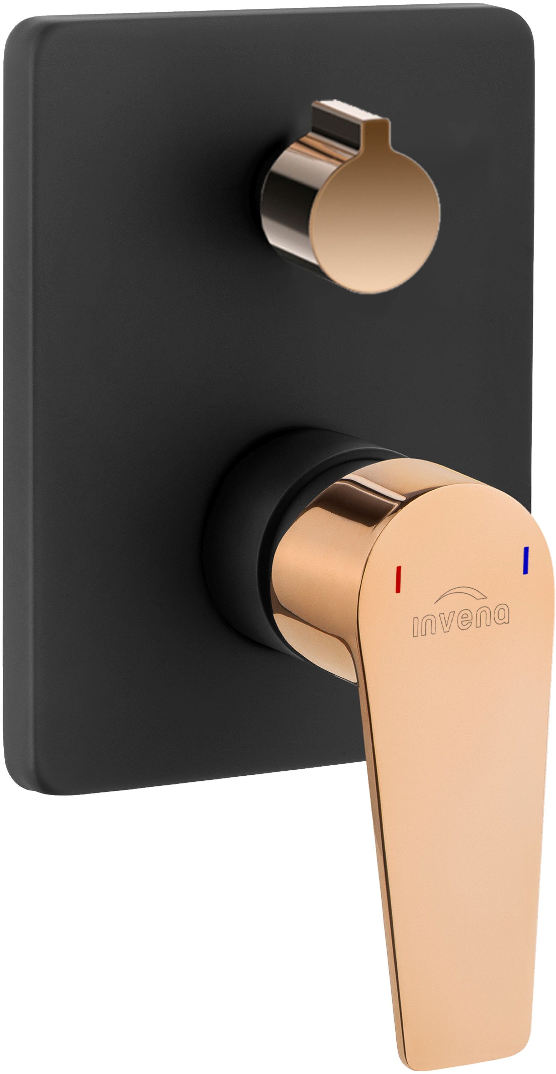 Invena Midnight bad- en douchekraan inbouw zwart BP-35-002