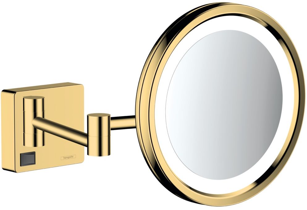 Hansgrohe AddStoris make-upspiegel 21.7x21.7 cm rond met verlichting gouden 41790990