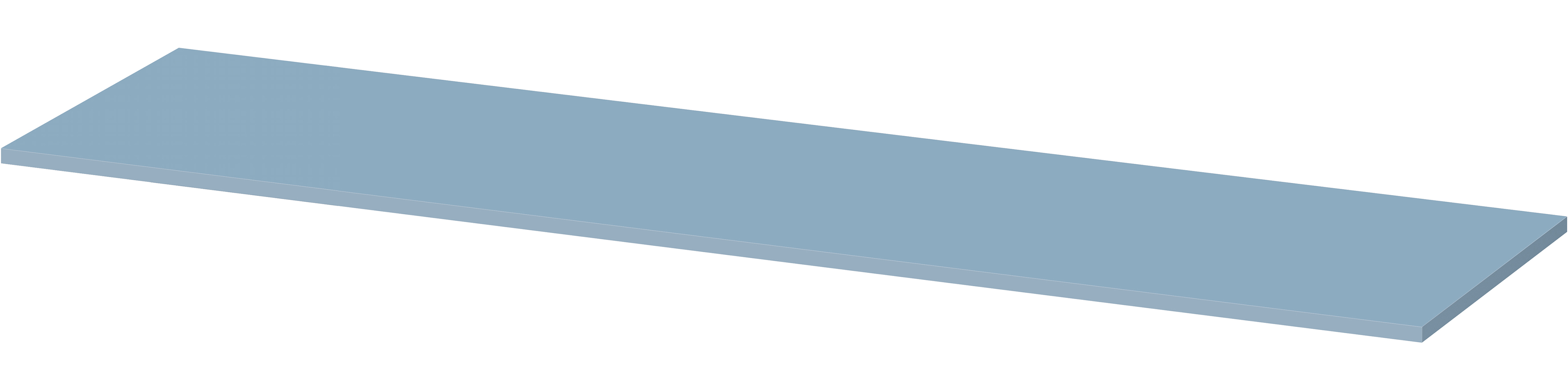 Cersanit Larga badkamerblad 180.2x45 cm blauw S932-036