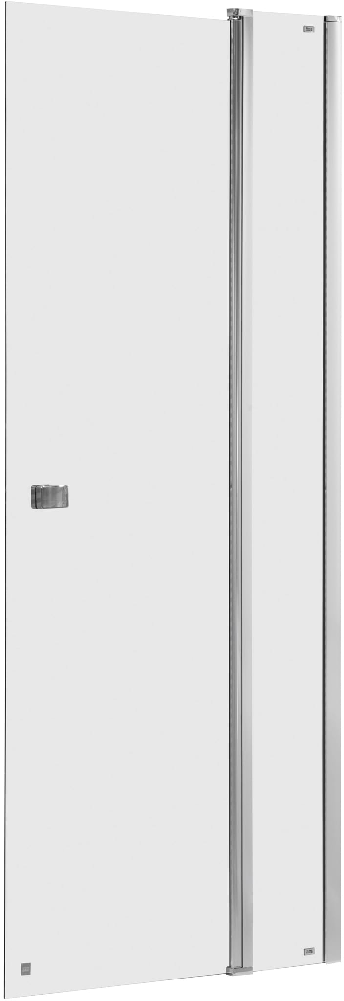 Roca Capital douchedeur 120 cm kantelbaar chroom glans/helder glas AM4612012M