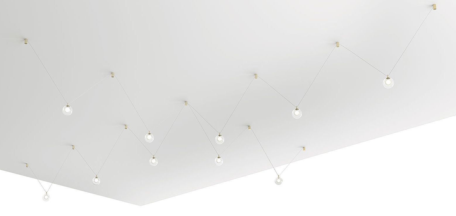 Miloox Aladino hanglamp x40 W doorzichtig-gouden 1744.149
