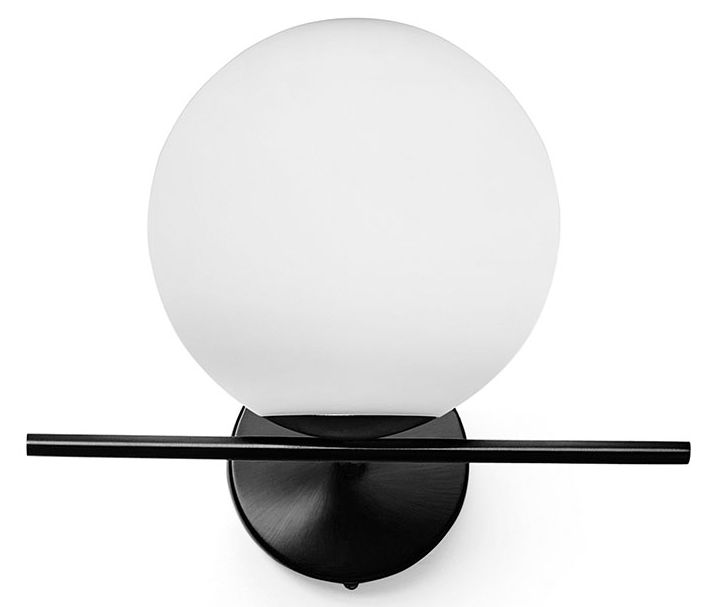 Miloox Jugen Black wandlamp 1x40 W wit-zwart 1744.207