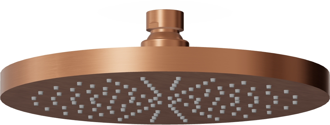 Zucchetti Helm regendouche 20x20 cm rond koper Z94263.XP91