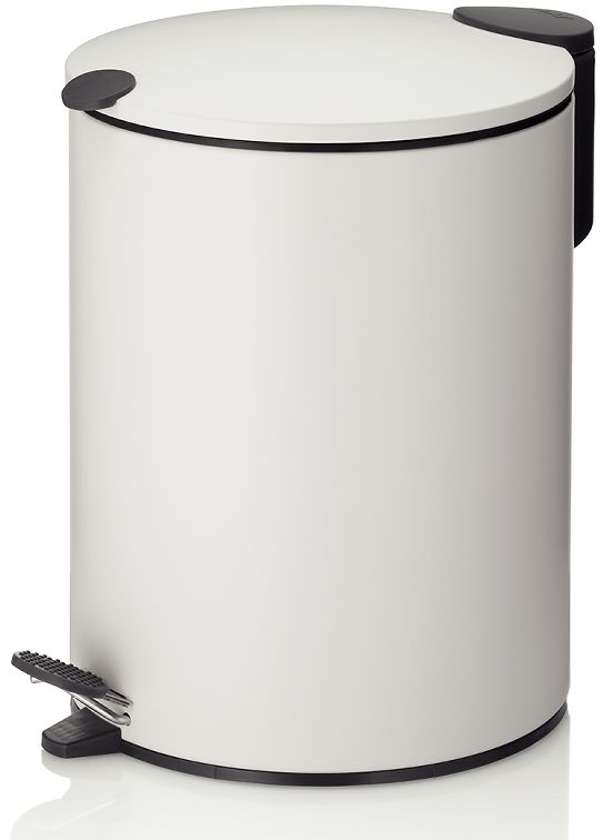 Kela Mats prullenbak 5 l wit-zwart 23701