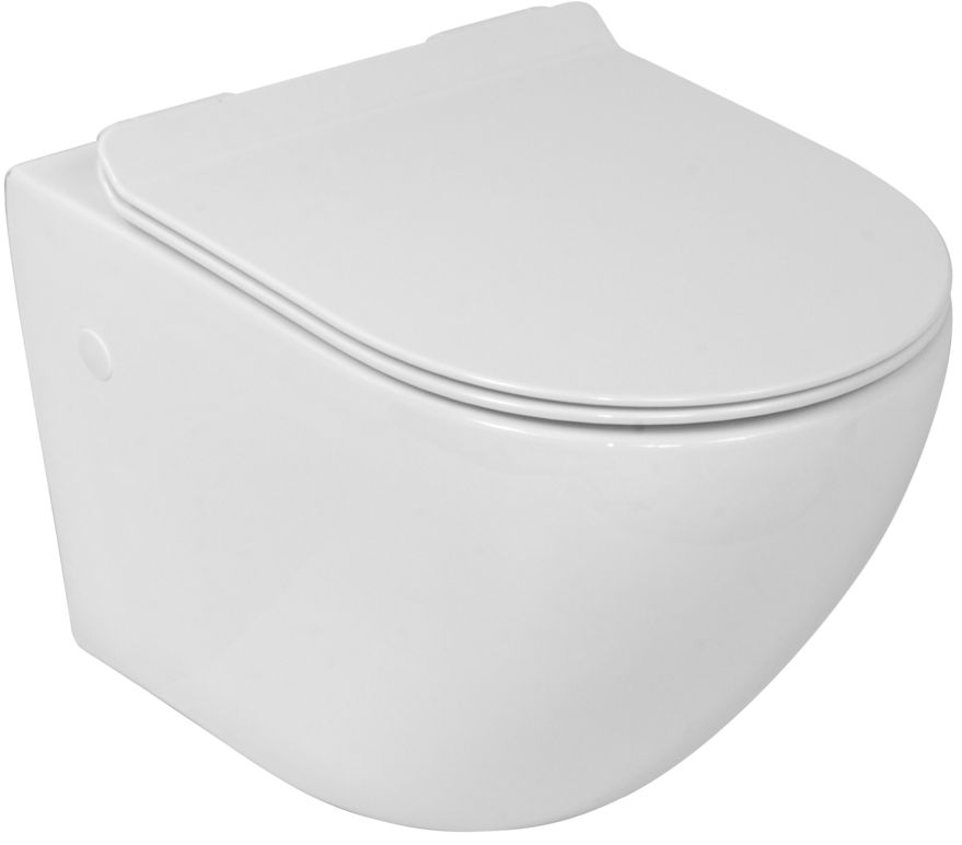 LaVita Sofi Slim toiletpot met softclose toiletbril hangend zonder kraag wit glans 5908211401461