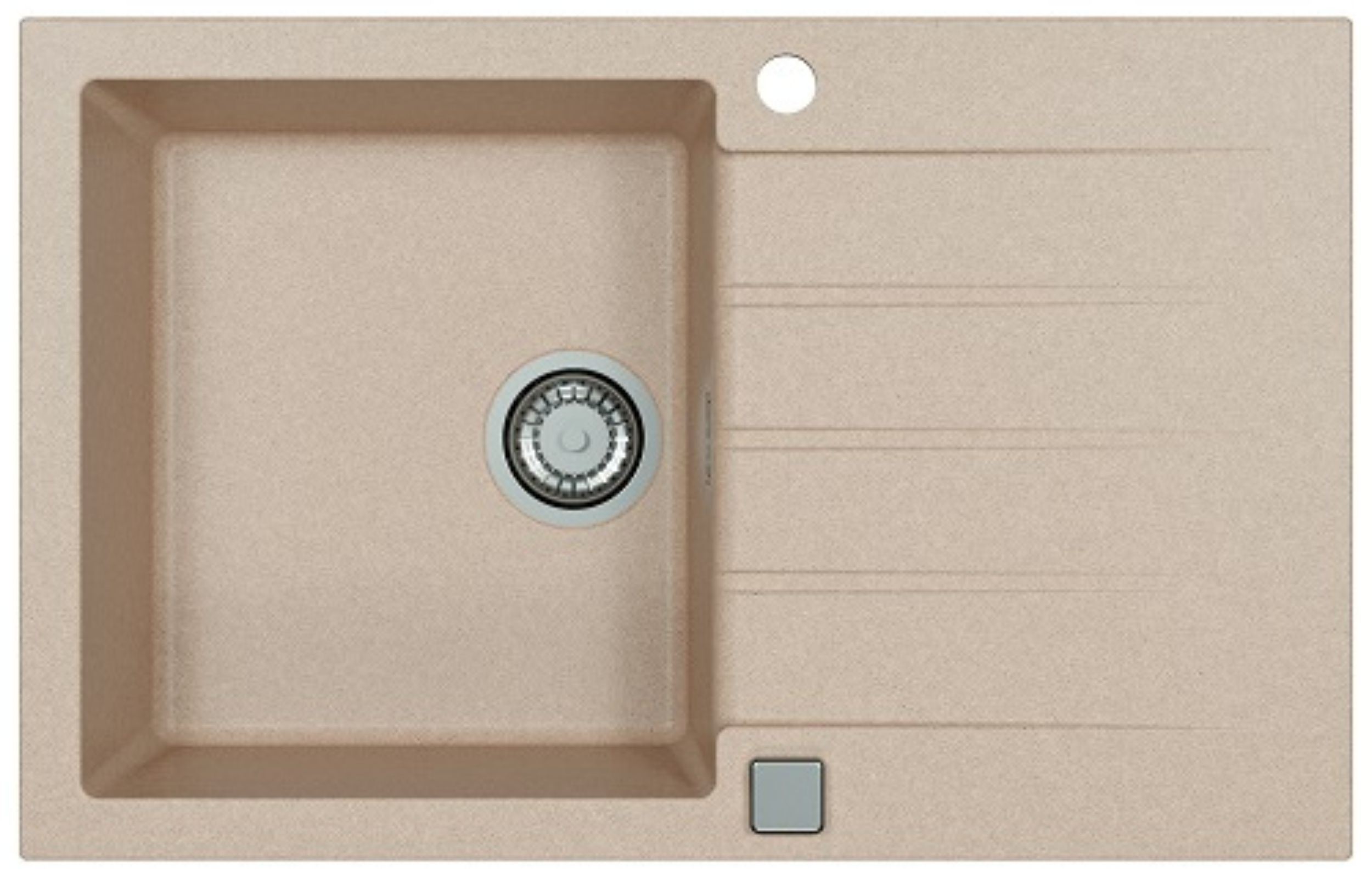 Alveus Cadit spoelbak van graniet 79x50 cm beige 1132023