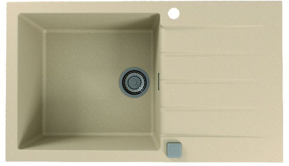Alveus Cadit spoelbak van graniet 86x50 cm beige 1132028