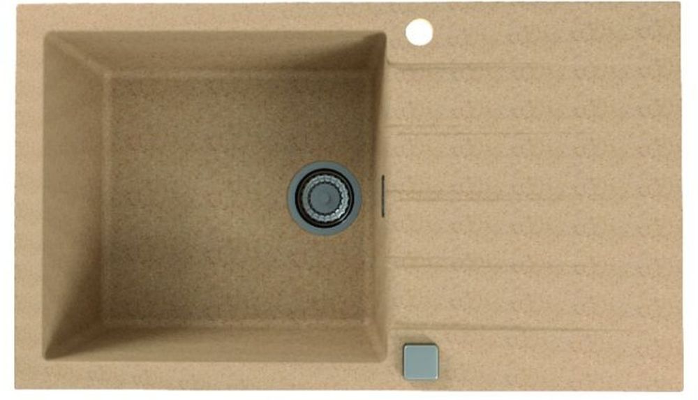 Alveus Cadit spoelbak van graniet 86x50 cm beige 1132029