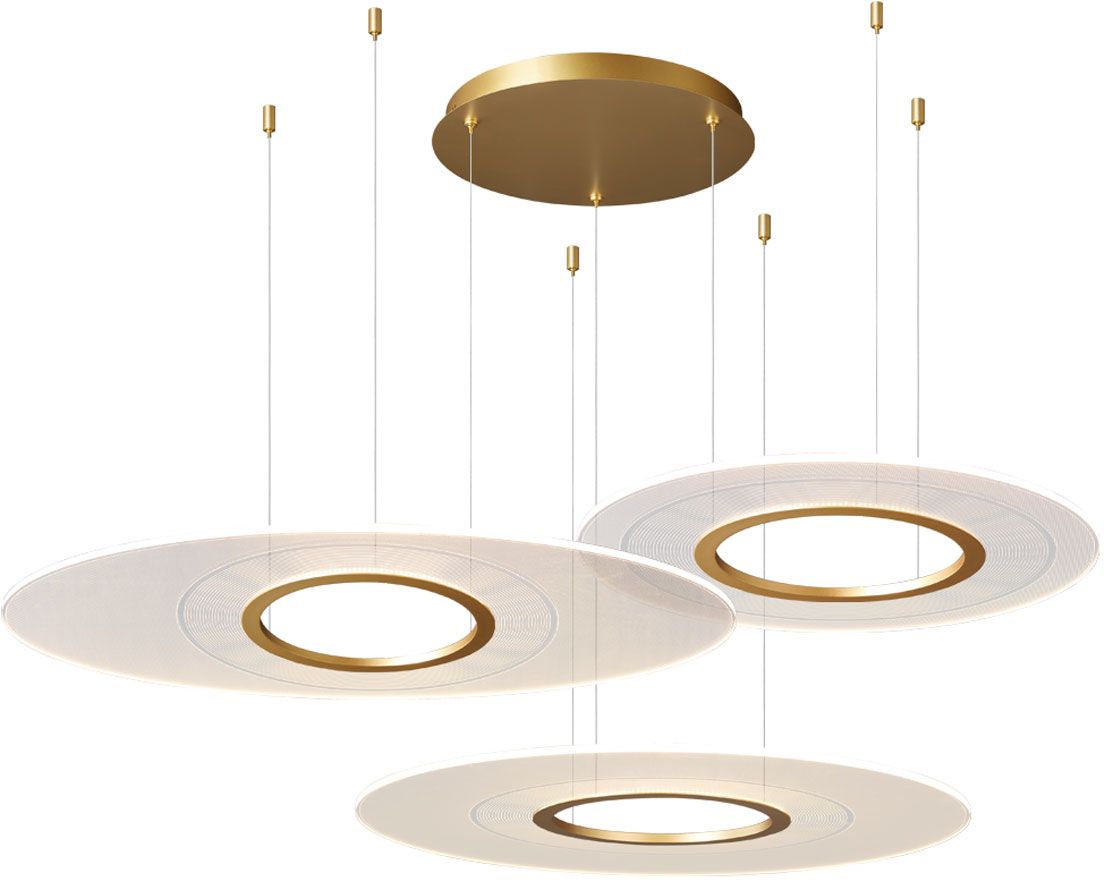 Altavola Design Eclipse hanglamp 3x80 W doorzichtig-gouden LA116/P3_97_3k_gold