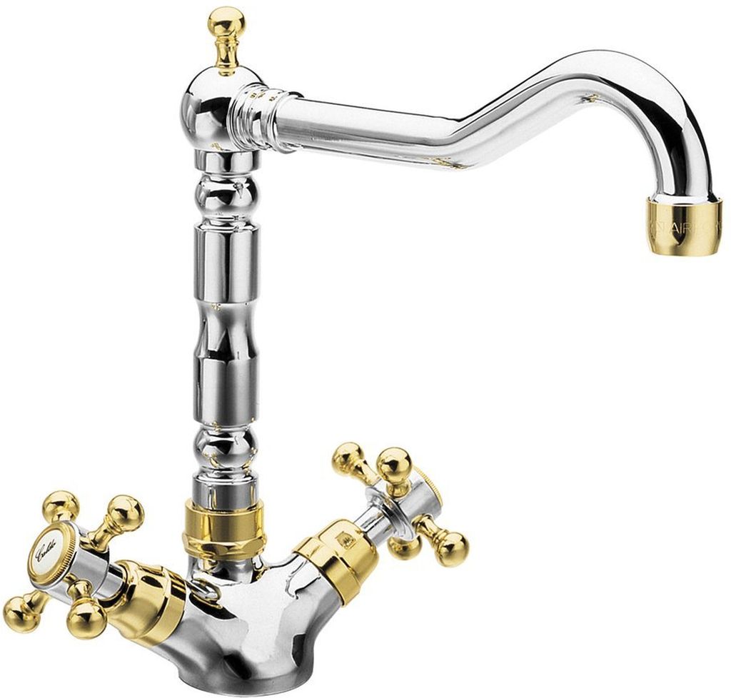 Sapho Antea keukenkraan staand chroom-goud/antiek goud 3122
