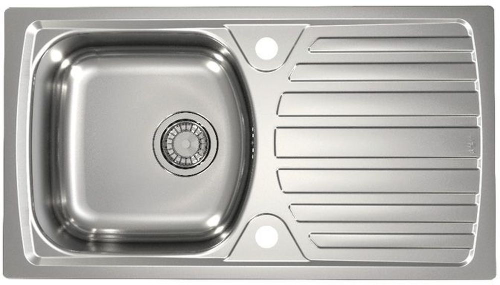 Alveus Basic stalen spoelbak 78x43.5 cm staal 1136539