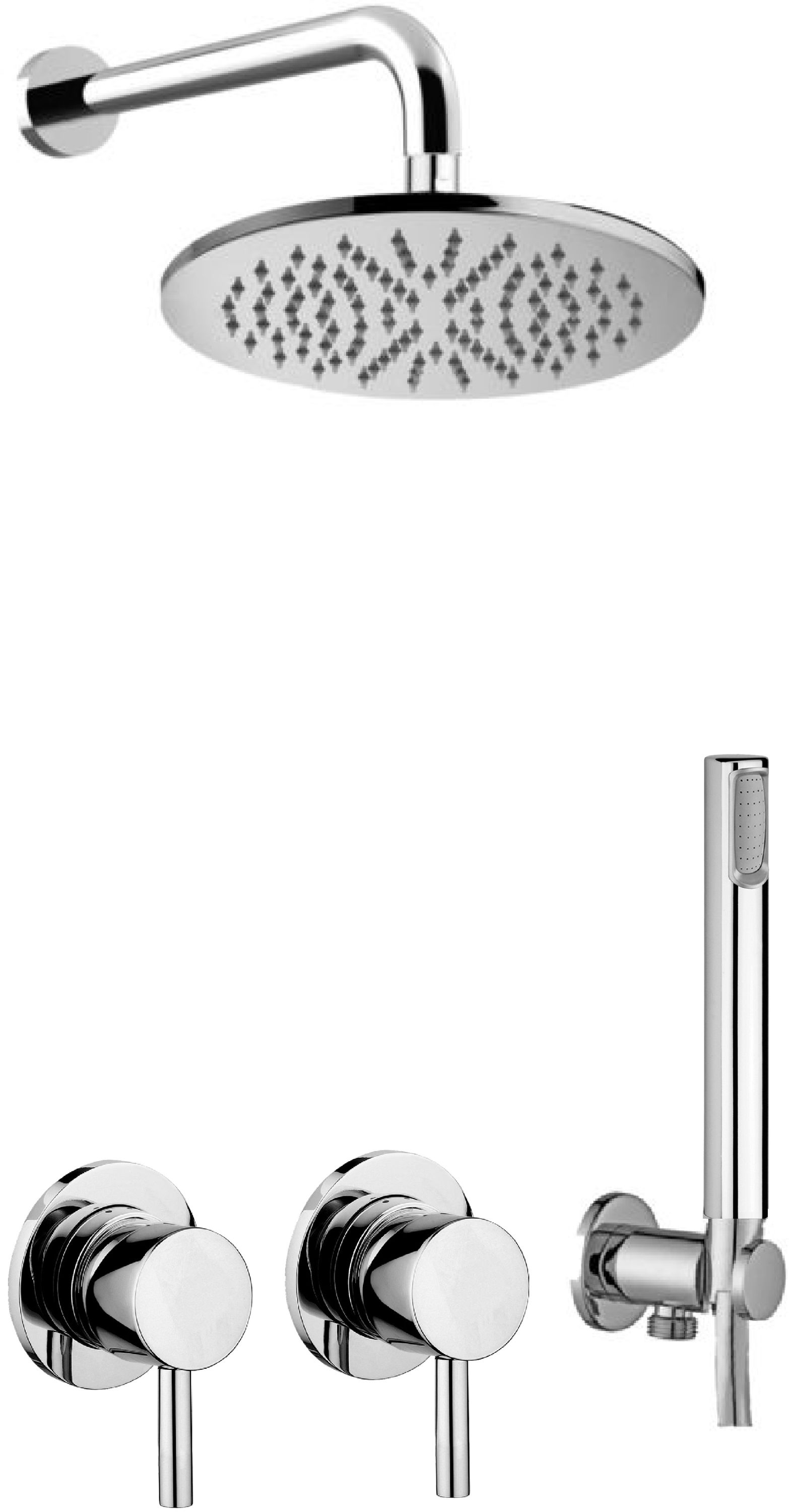 Paffoni Stick doucheset inbouw met regendouche chroom SK010CR70ZSC3A