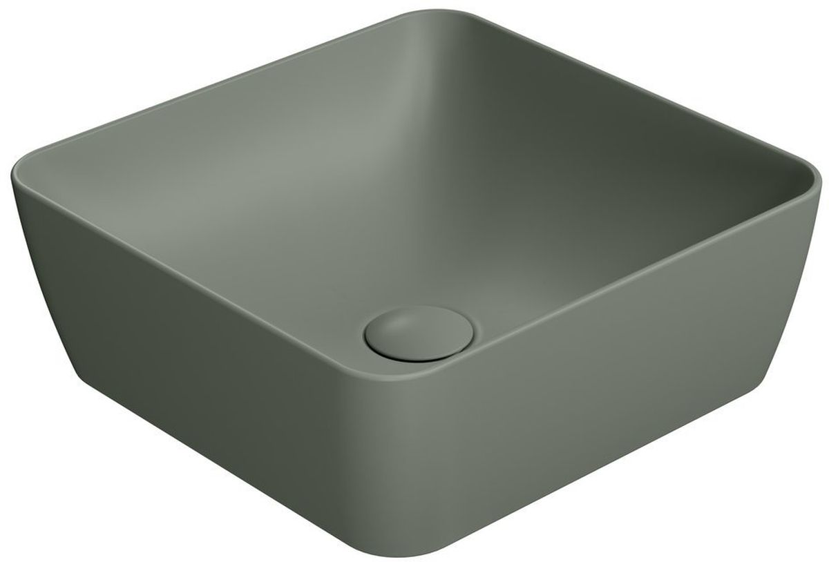 GSI Sand wastafel 38x38 cm vierkant opbouw groen mat 903804