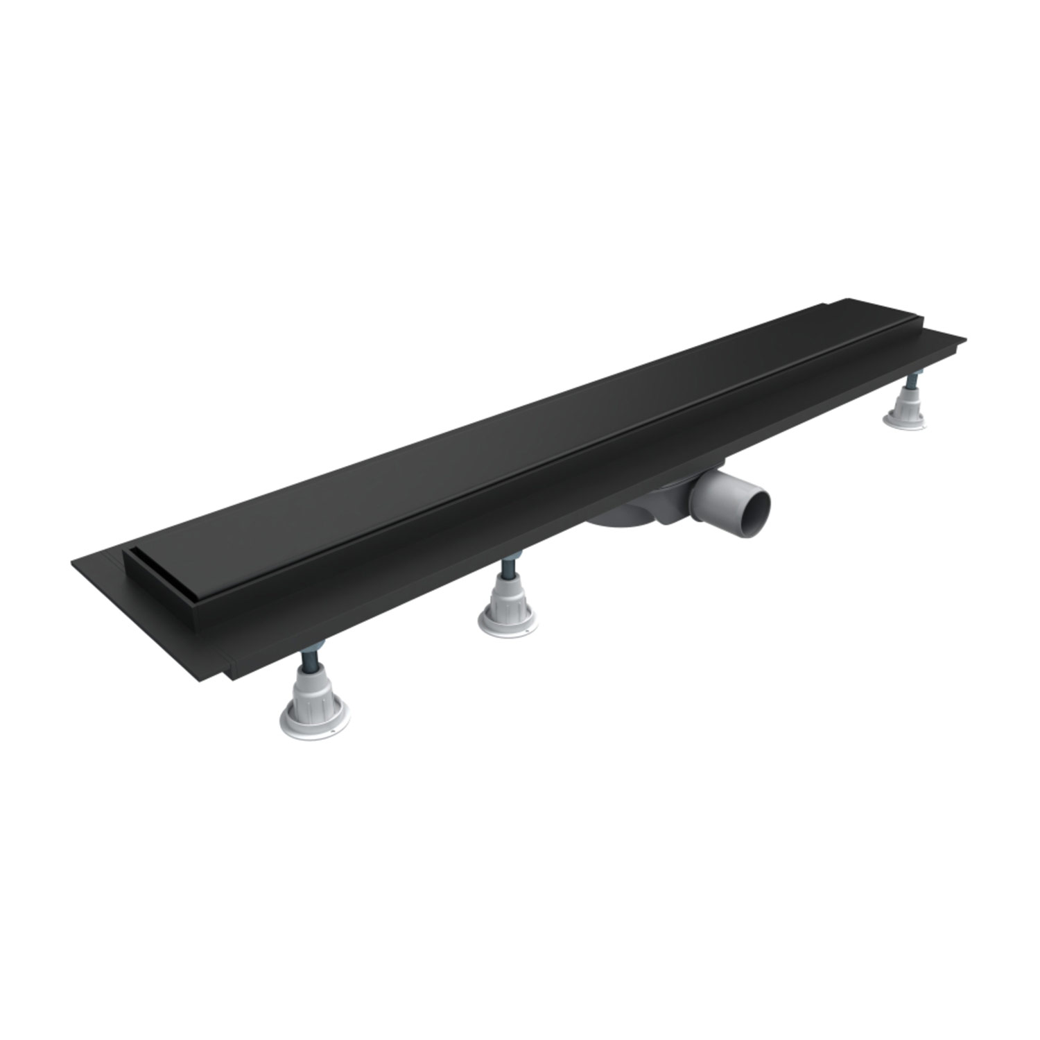 Omnires Lowfix doucheafvoer 90 cm zwart LOWFIX90GBL