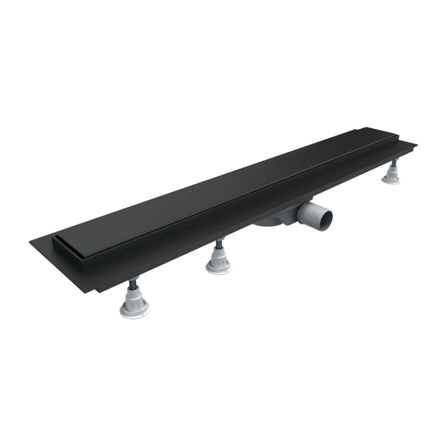 Omnires Lowfix doucheafvoer 60 cm zwart LOWFIX60GBL