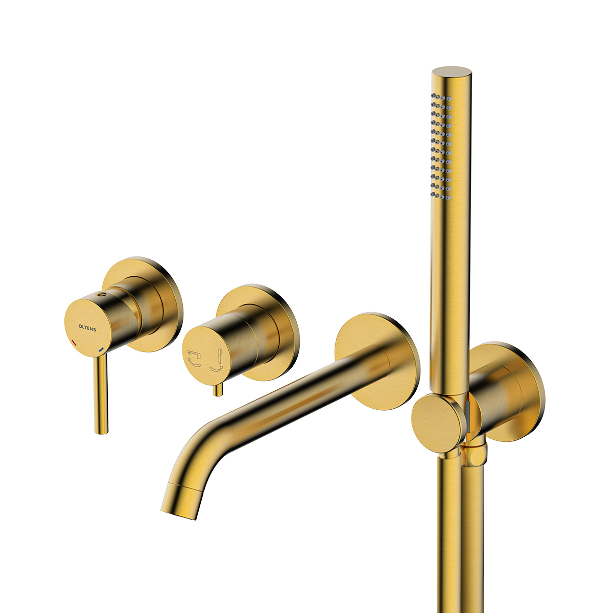 Oltens Molle bad- en douchekraan inbouw geborsteld goud 34105810