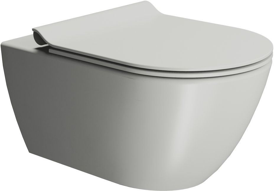GSI Pura toiletpot hangend zonder kraag grijs mat 881517