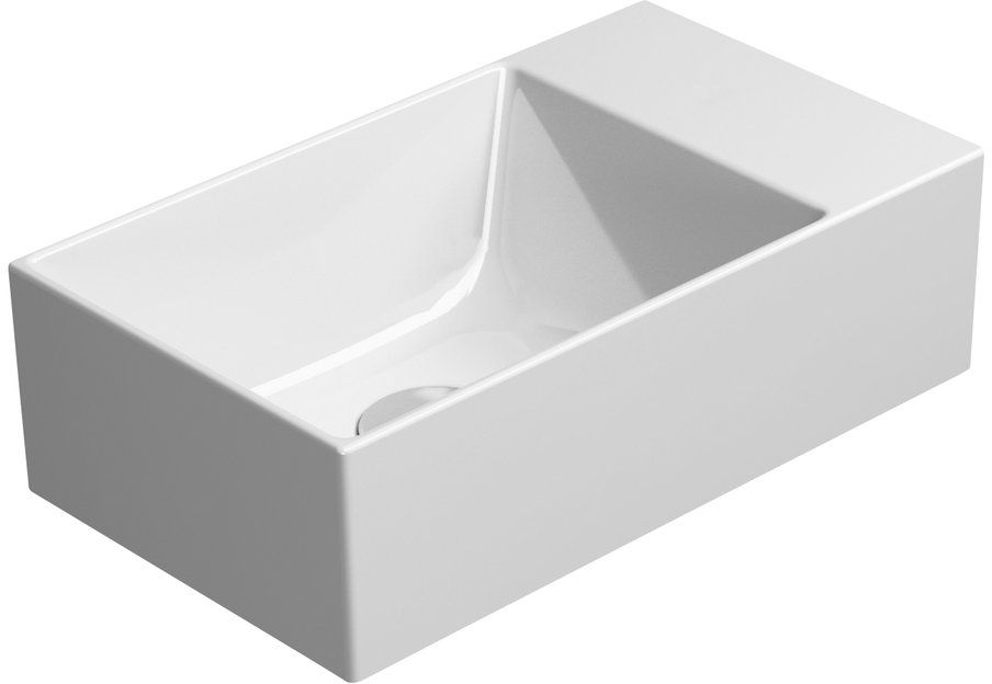 GSI Kube X wastafel 40x23 cm rechthoekig klassiek wit glans 9484011