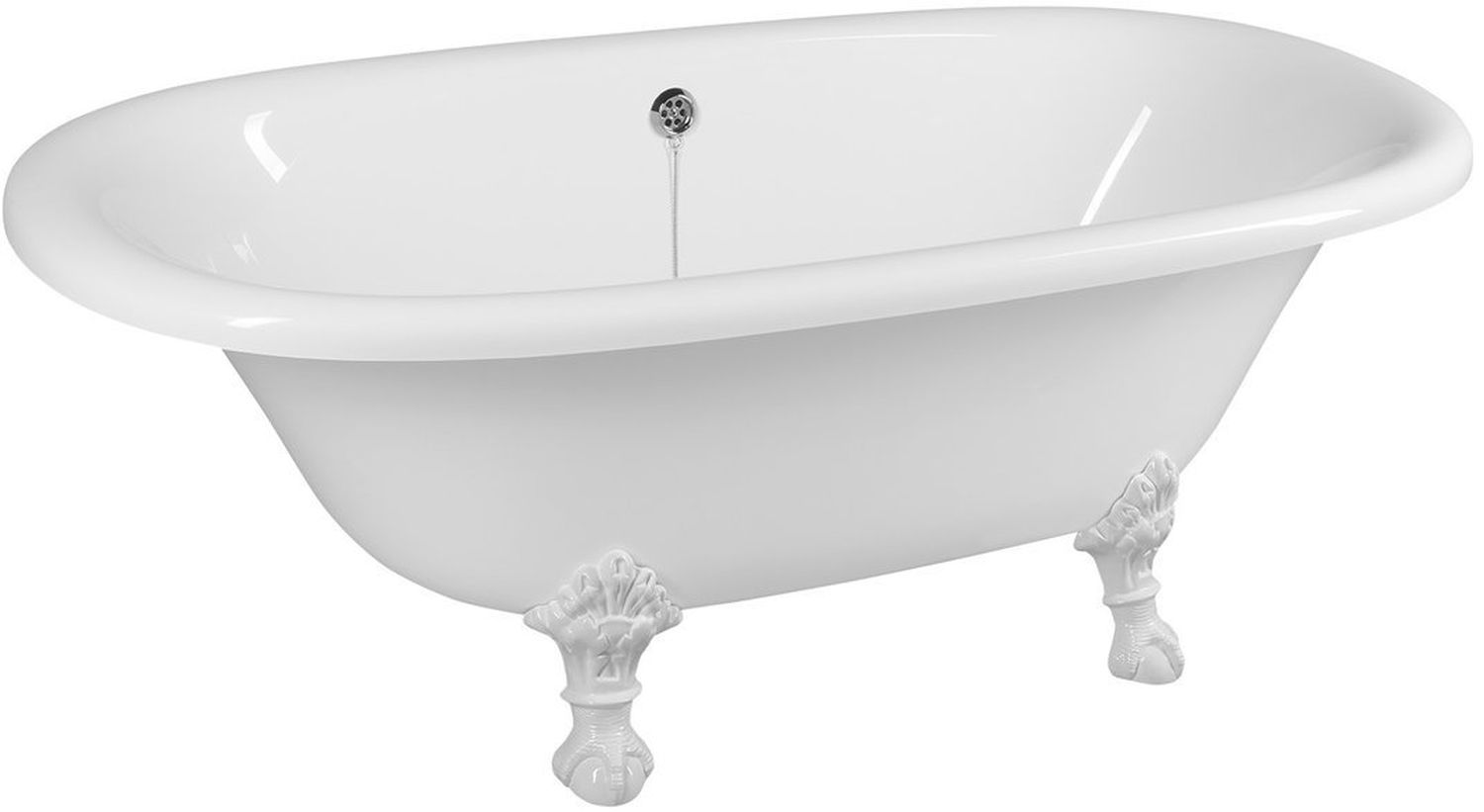 Polysan Regata vrijstaand bad 175x85 cm ovaal wit 10221
