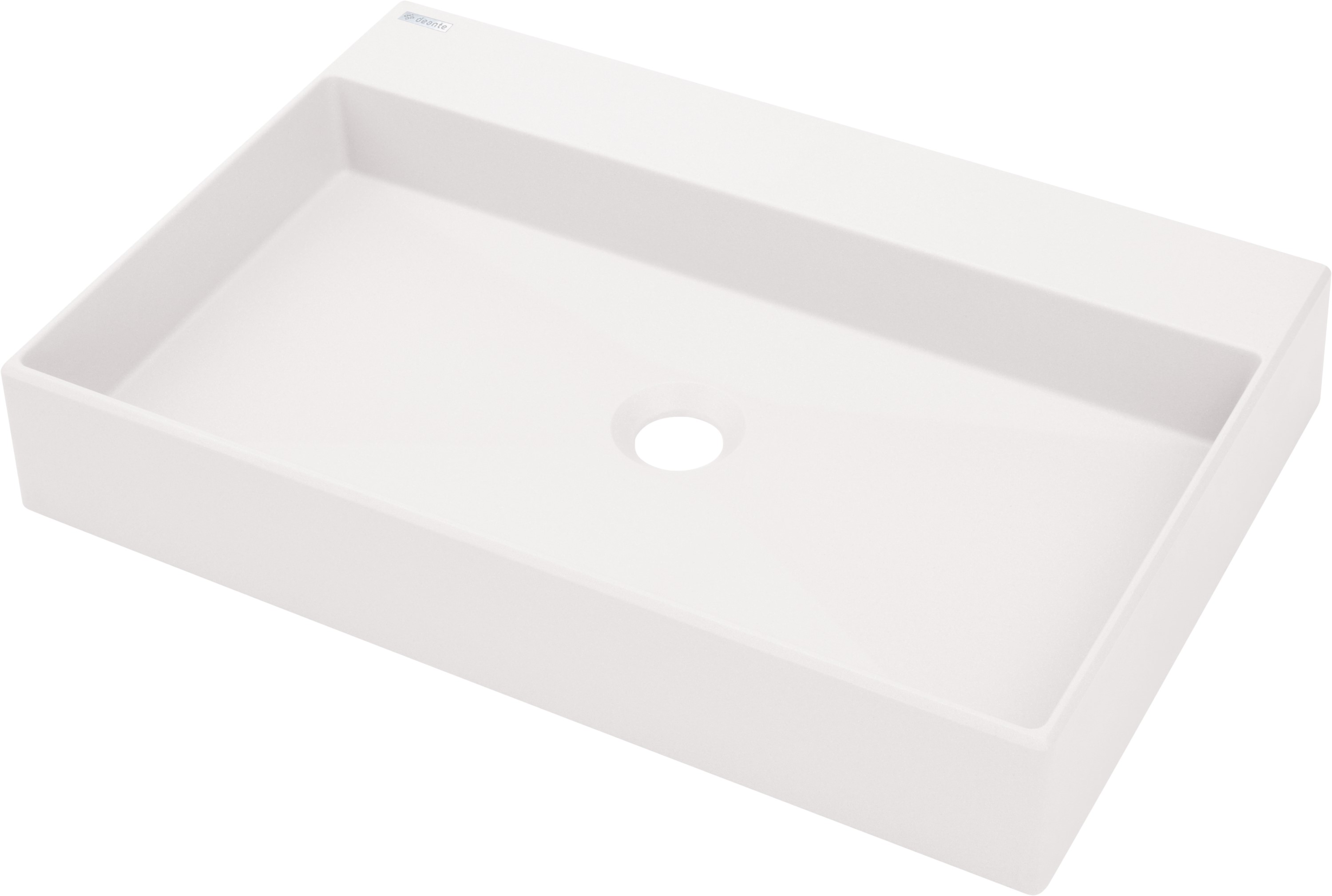 Deante Correo wastafel 60x40 cm rechthoekig opbouw wit mat CQR_AU6S