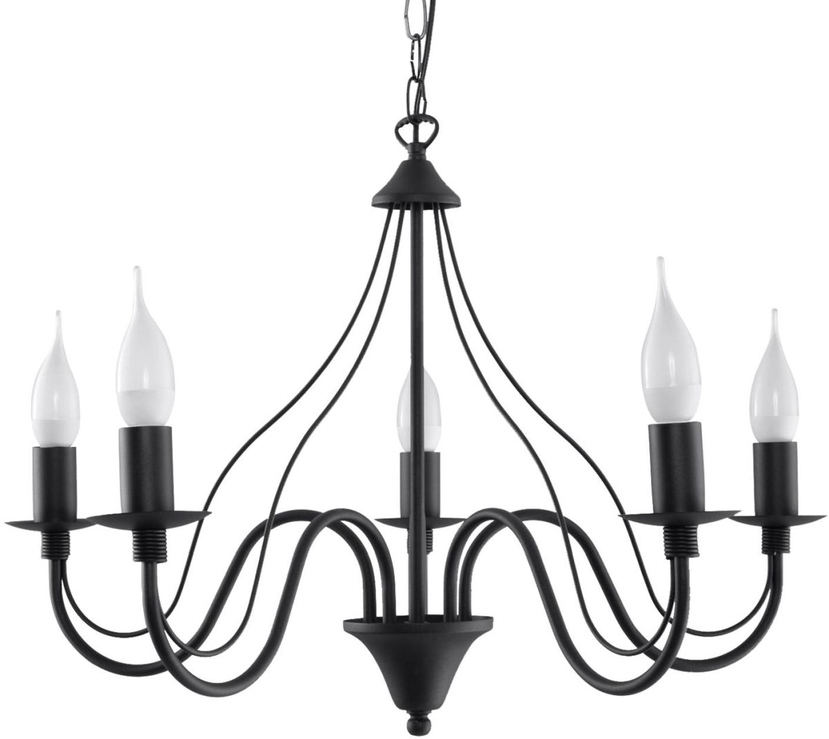 Sollux Lighting Minerwa hanglamp 5x40 W zwart SL.0218