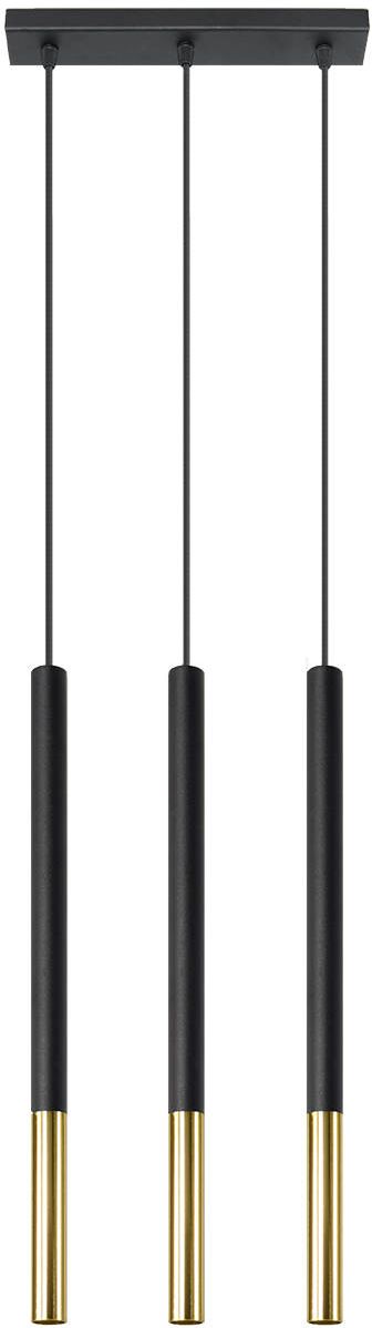 Sollux Lighting Mozaica hanglamp 3x40 W zwart-gouden SL.0892